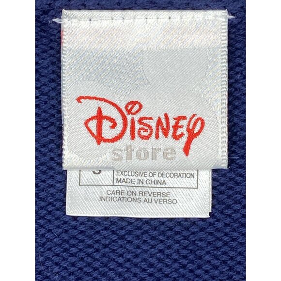 Vintage Disney Store Small Winnie The Pooh Embroidered Cardigan Sweater Navy - Picture 2 of 13
